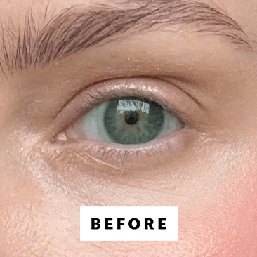 Kinonen before applying the Merit Clean Lash Lengthening Tubing Mascara