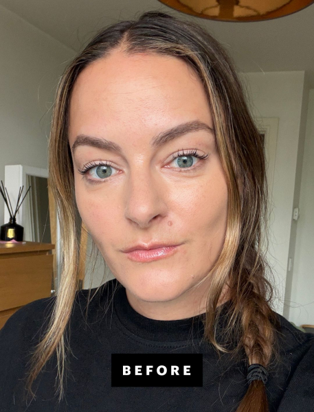 Allure content director Sophie Panych before applying blush