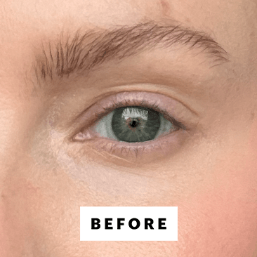Allure beauty director Sarah Kinonen before applying the Maybelline New York Lash Sensational Sky Tubes Tubing Mascara