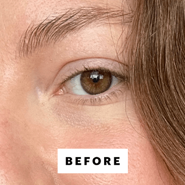 Gulino before applying the Essence Lash Without Limits Tubing Mascara