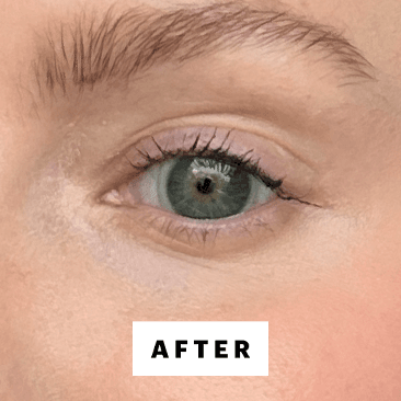 Allure beauty director Sarah Kinonen after applying the Maybelline New York Lash Sensational Sky Tubes Tubing Mascara